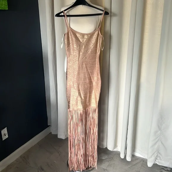 NEW  DIOR BELLA Gold Rose Bandage Dress Size XS - Picture 8 of 13